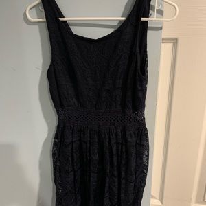 Navy blue lace-y dress